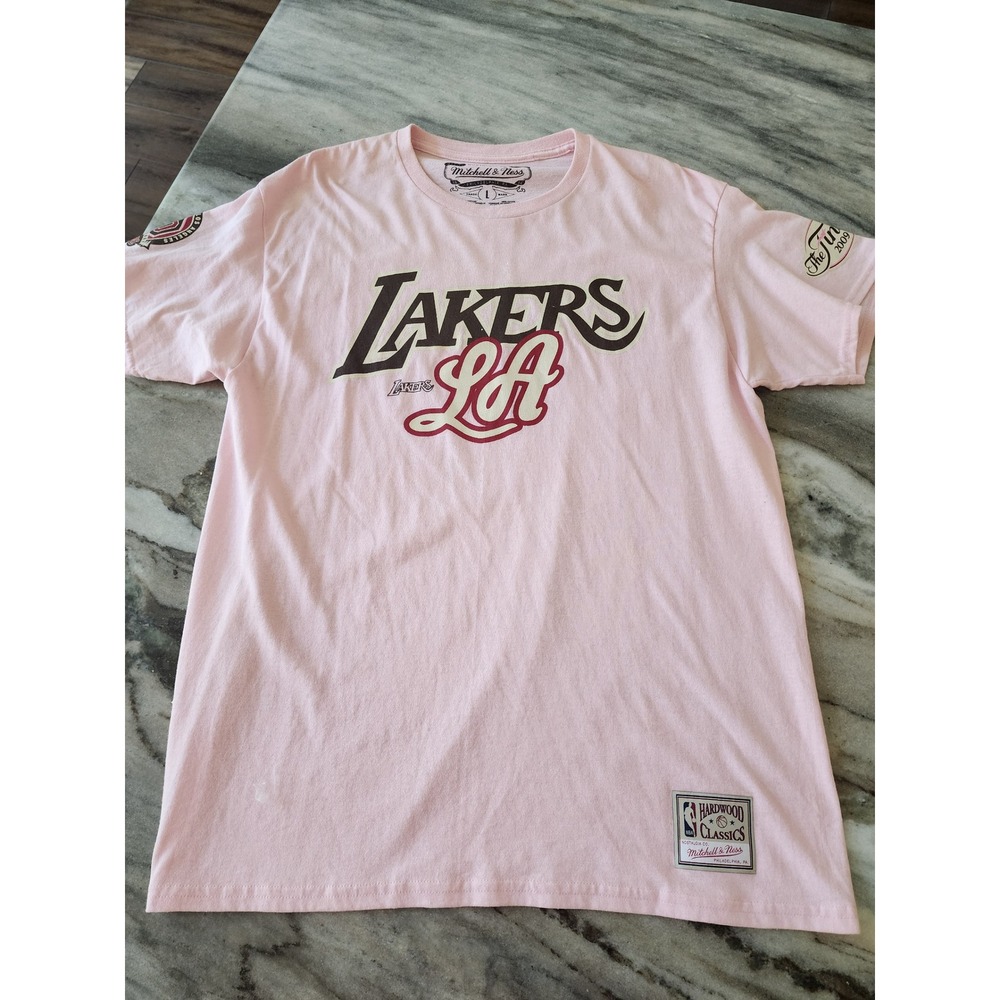Mitchell & Ness Los Angeles Lakers Pink T-Shirt Brown Sugar Bacon